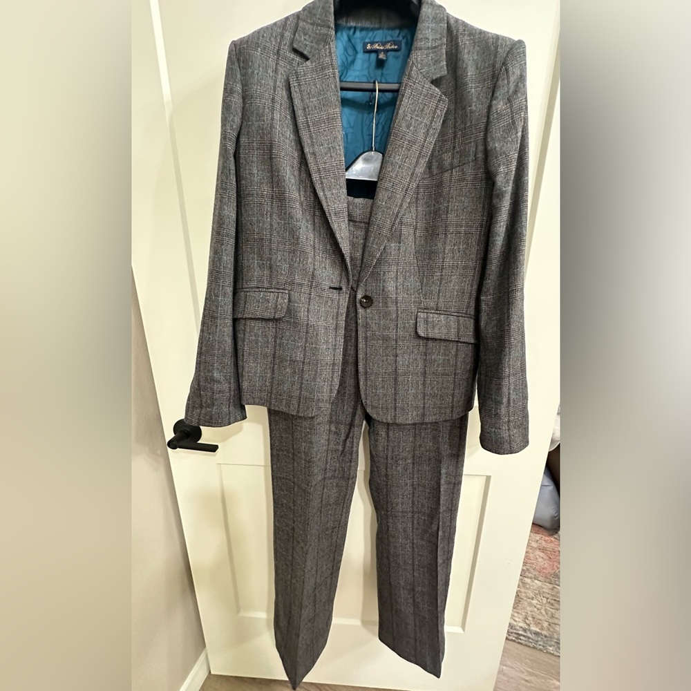 Brooks Brothers Wool Charcoal/Teal Suit